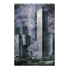 Digital Art City Cities Urban Shower Curtain 48  X 72  (small)  by Simbadda