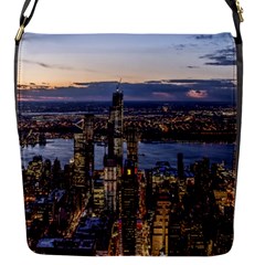 Panoramic City Water Travel Flap Messenger Bag (s) by Simbadda