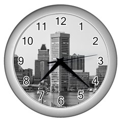 Architecture City Skyscraper Wall Clocks (silver) 