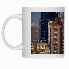 New York Skyline Manhattan Hudson White Mugs by Simbadda