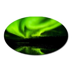 Aurora Borealis Northern Lights Sky Oval Magnet by Simbadda