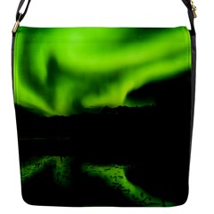 Aurora Borealis Northern Lights Sky Flap Messenger Bag (s) by Simbadda