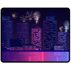 Architecture Home Skyscraper Double Sided Fleece Blanket (medium) 