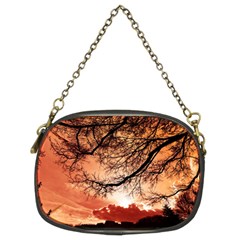 Tree Skyline Silhouette Sunset Chain Purses (Two Sides) 