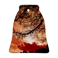 Tree Skyline Silhouette Sunset Bell Ornament (Two Sides)