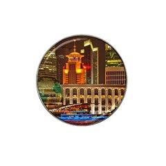 Shanghai Skyline Architecture Hat Clip Ball Marker by Simbadda