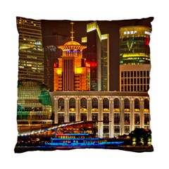 Shanghai Skyline Architecture Standard Cushion Case (two Sides) by Simbadda