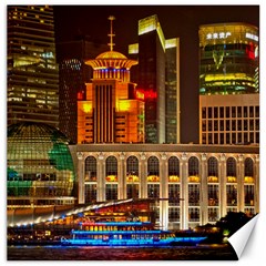 Shanghai Skyline Architecture Canvas 16  X 16   by Simbadda