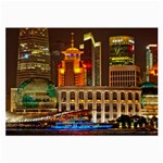 Shanghai Skyline Architecture Large Glasses Cloth (2-Side) Front