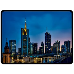 Frankfurt Germany Panorama City Fleece Blanket (large) 