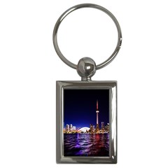 Toronto City Cn Tower Skydome Key Chains (rectangle)  by Simbadda