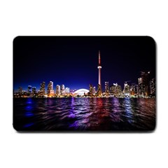 Toronto City Cn Tower Skydome Small Doormat  by Simbadda