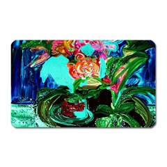 Flowers On The Tea Table Magnet (rectangular) by bestdesignintheworld