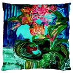 Flowers On The Tea Table Large Flano Cushion Case (Two Sides) Front