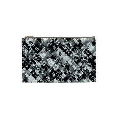 Black And White Patchwork Pattern Cosmetic Bag (small)  by dflcprints