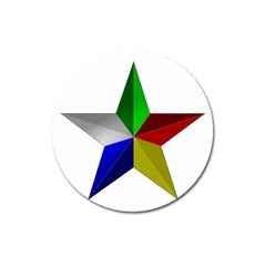 Druze Star Magnet 3  (round) by abbeyz71