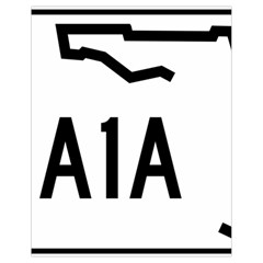 Florida State Road A1a Drawstring Bag (small) by abbeyz71