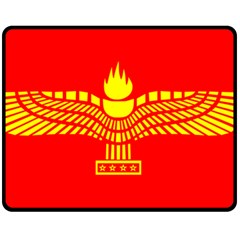 Aramean Syriac Flag Double Sided Fleece Blanket (medium)  by abbeyz71