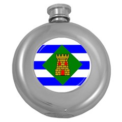 Flag of Vieques Round Hip Flask (5 oz)