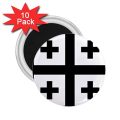 Black Jerusalem Cross  2.25  Magnets (10 pack) 