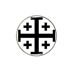 Black Jerusalem Cross  Hat Clip Ball Marker (4 pack)