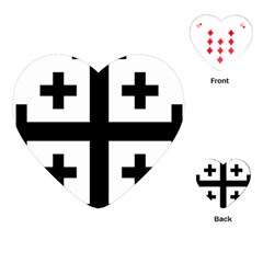 Black Jerusalem Cross  Playing Cards (Heart) 