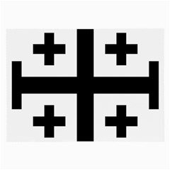 Black Jerusalem Cross  Large Glasses Cloth (2-Side)