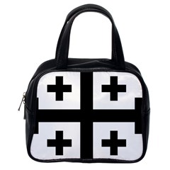Black Jerusalem Cross  Classic Handbags (One Side)
