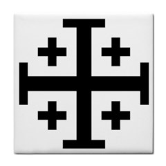 Black Jerusalem Cross  Face Towel