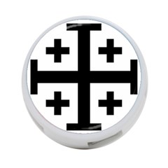 Black Jerusalem Cross  4-Port USB Hub (One Side)