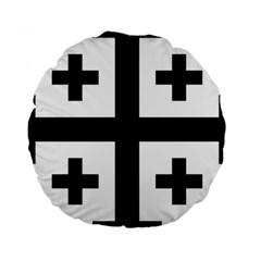 Black Jerusalem Cross  Standard 15  Premium Round Cushions