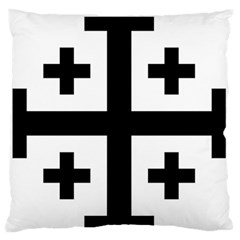 Black Jerusalem Cross  Standard Flano Cushion Case (One Side)