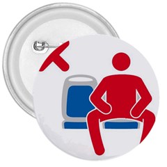 No Manspreading Sign 3  Buttons by abbeyz71