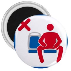 No Manspreading Sign 3  Magnets by abbeyz71