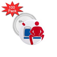 No Manspreading Sign 1 75  Buttons (100 Pack) 