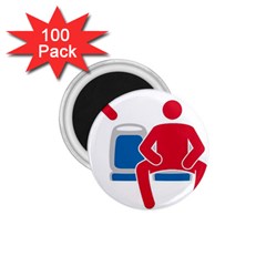 No Manspreading Sign 1 75  Magnets (100 Pack)  by abbeyz71