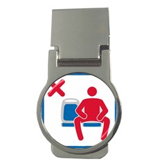 No Manspreading Sign Money Clips (round)  by abbeyz71