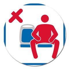 No Manspreading Sign Magnet 5  (round) by abbeyz71