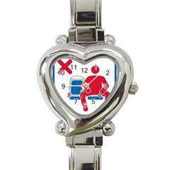 No Manspreading Sign Heart Italian Charm Watch by abbeyz71