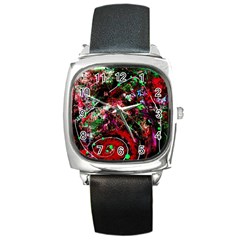 Bloody Coffee 6 Square Metal Watch by bestdesignintheworld