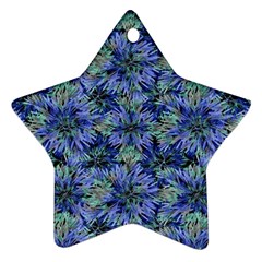 Modern Nature Print Pattern 7200 Star Ornament (two Sides)