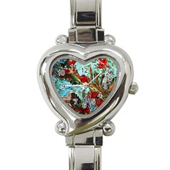 Eden Garden 7 Heart Italian Charm Watch by bestdesignintheworld