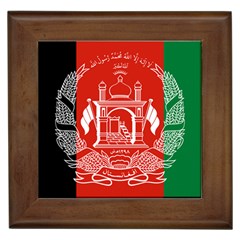 Flag Of Afghanistan Framed Tiles by abbeyz71