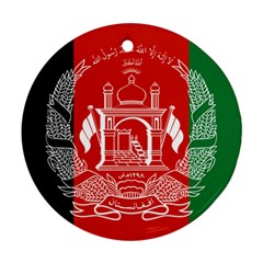 Flag Of Afghanistan Round Ornament (two Sides) by abbeyz71