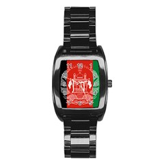 Flag Of Afghanistan Stainless Steel Barrel Watch by abbeyz71