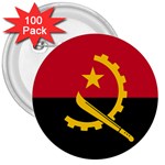 Flag of Angola 3  Buttons (100 pack)  Front