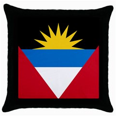 Flag Of Antigua & Barbuda Throw Pillow Case (black) by abbeyz71