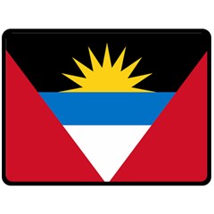 Flag Of Antigua & Barbuda Double Sided Fleece Blanket (large) 