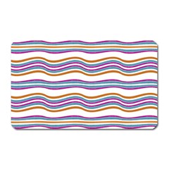 Colorful Wavy Stripes Pattern 7200 Magnet (rectangular) by dflcprints