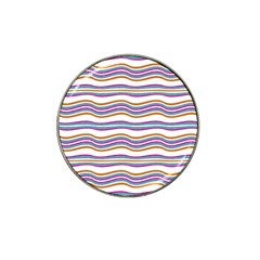 Colorful Wavy Stripes Pattern 7200 Hat Clip Ball Marker by dflcprints